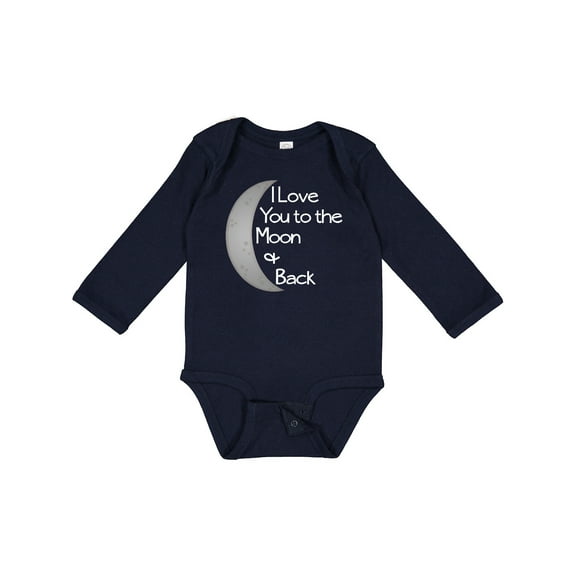 Inktastic I Love You to the Moon & Back. Boys or Girls Long Sleeve Baby Bodysuit