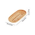 thumbnail image 3 of Qonioi Small Woven Wicker Basket, Natural Rattan Bread Holder, Rustic Fruit Bowl for Kitchen Counter, Farmhouse Storage, 3 of 6