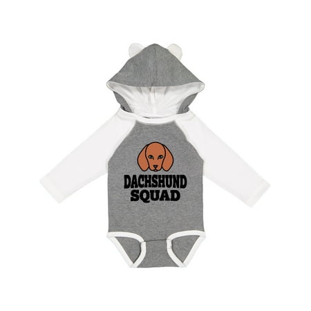 

Inktastic Dog Dachshund Squad Gift Baby Boy or Baby Girl Long Sleeve Bodysuit