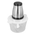 thumbnail image 3 of Picadora de carne multifuncional, picadora eléctrica de alimentos de acero inoxidable con recipiente de vidrio de 2L, estándar europeo de 220V, 3 of 5