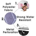 thumbnail image 7 of 4PCS Elegant African American Woman Shower Curtain Set, Pink Floral Eiffel Tower High Heels Positive Quotes Sexy Afro Black Girl Melanin Queen Fashion Bathroom Decor, Non-slip Bath Mat, 7 of 7