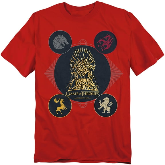 Game of Thrones T-Shirt 4 Houses 4 The Throne Unisex Graphic Tee For Men & Women