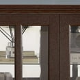 thumbnail image 4 of Glass Display Cabinet, 68" H Curio Cabinet with Adjustable Shelves and 4 Glass Doors, Light Bulb Included, Elegant Antique Showcase, for Living Room/Home Office, Cherry, 4 of 9