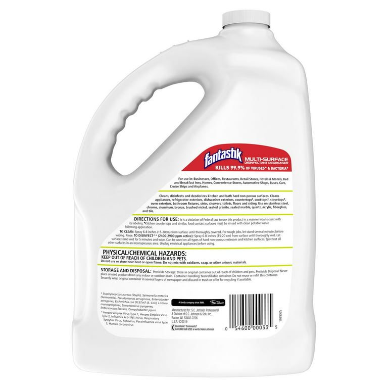 Fantastik, Multi-Surface Disinfectant Degreaser, 32 oz Spray Bottle, 8