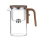 thumbnail image 1 of Glass Teapot with Wood Handle Intelligent Separation Design, Heat Resistant, for Tea and Coffee, 1 of 7