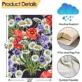 thumbnail image 3 of Spring Watercolor Wildflowers Garden Yard Flag 28 x 40 Inch, Daisy and Poppies Flowers Double Sided Outdoor Decorative Welcome flags Banners for Home House Lawn Patio, 3 of 3