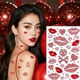 thumbnail image 4 of SharkTRUE Autocollants Lèvres Rouges pour le Visage de la Saint-Valentin U K, 4 of 8