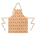 thumbnail image 2 of Orange Christmas Gingerbread Man Apron-Garden Aprons for Women with Pockets-Cotton Linen Waterproof Kitchen Cooking Gardening Aprons Adjustable for Kitchen,Cooking,BBQ and Salon 32"x27", 2 of 7