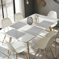 thumbnail image 4 of Placemats Set of 6, Grey Linen Texture Place Mats Farmhouse Solid Color Tablemats Washable Placemat Table Decoration for Kitchen Table Dinner Party Home Decor Indoor Outdoor 13x19 Inch, 4 of 9