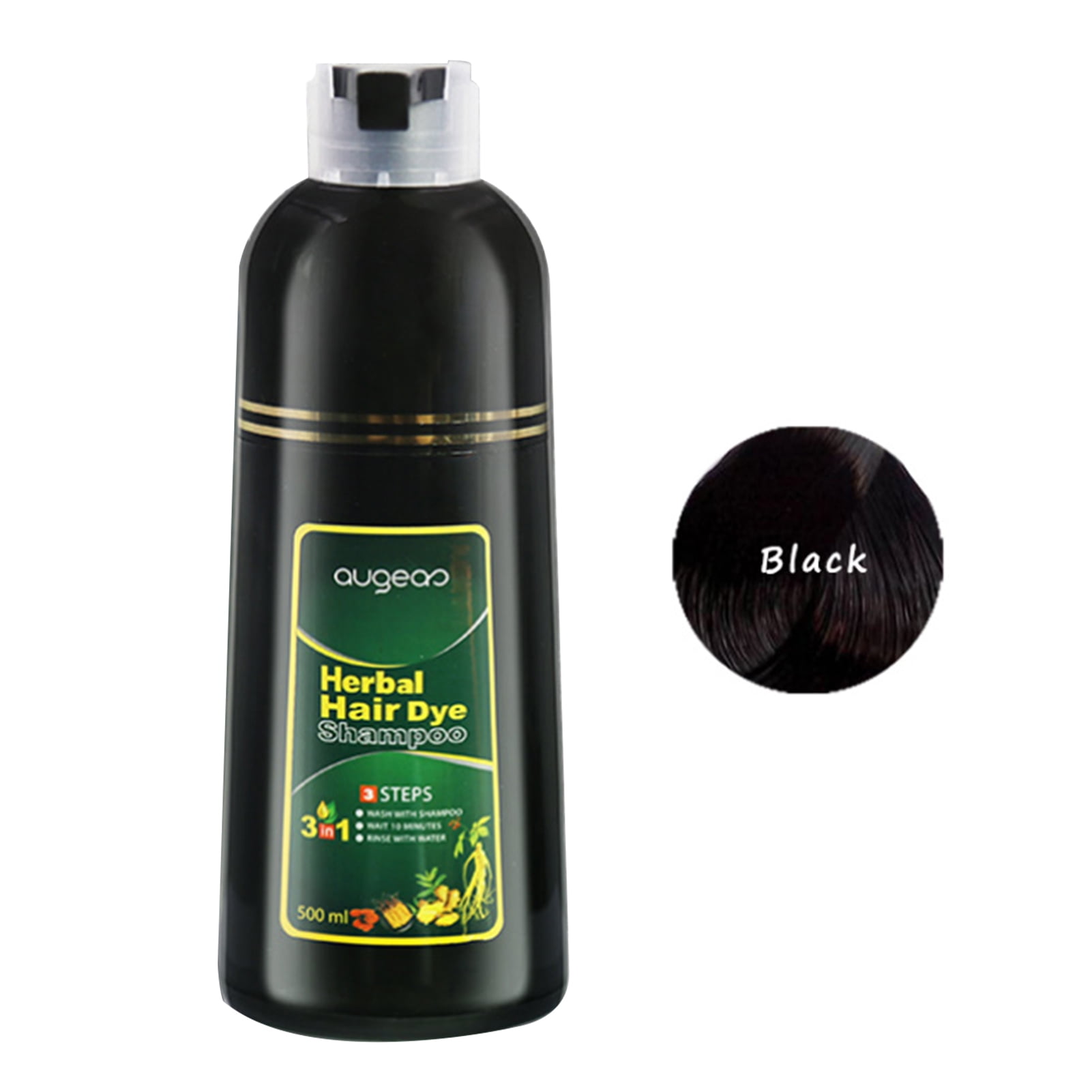 Augeas 500ml Foam Herbal Hair Dye Shampoo Mild Non-irritating Natural Long-lasting No Black Scalp Hair Care