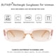 thumbnail image 3 of Gafas de Sol Rectangulares Champagne BUTABY para Mujer UV400, 3 of 6