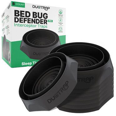 DuoTrap Bed Bug Defender Pro - 8 Pack Bed Bug Interceptors, Indoor Bed Bug Trap, Bed Bug Interceptor