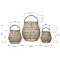 thumbnail image 4 of Kouboo Natural Rattan Christmas Pillar Candles Hurricane Lamp, 4 of 15