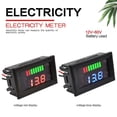 thumbnail image 1 of 0.56' Red Blue Lcd Digital Voltmeter 12v 24v 60v 72v Battery Capacity Indicator Lead Acid Power Car Motorcycle Voltage Tester, 1 of 1