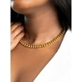 thumbnail image 4 of FaithHeart Chunky Miami Cuban Link Chain Men Necklace Gold Plated Stainless Steel Hip Hop Chains Necklaces 10mm Width 18 Inches Length Jewelry with Gift Box for Dad Son Father's Day, 4 of 9