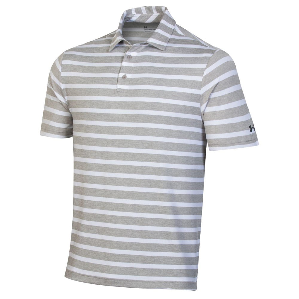 9 Stripe Golf Polo White XL 