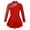 Red, variant on Raenseen Kids Girls Figure Ice Roller Skating Dress Mock Neck Gymnastics Leotard Ballet Dancewear Red 12