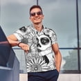 thumbnail image 4 of Balery Floral Sugar Skull Portrait Camisa Polo de Hombre con Estampado, de Manga Corta y Tejido Medio, Camisa Tipo Golf Polo-Small, 4 of 6