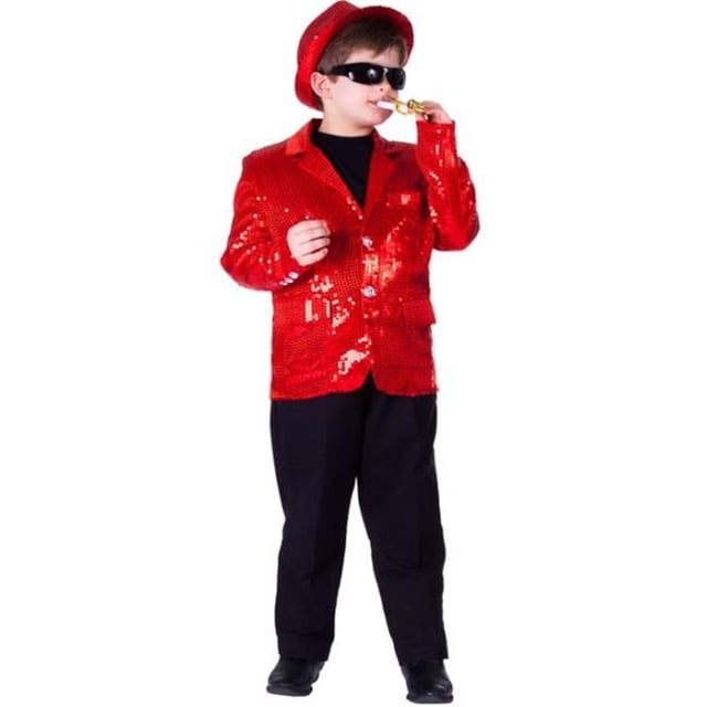 Blazer à Paillettes Rouges pour Enfants&44; Petit - 4 à 6 Ans