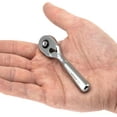 thumbnail image 5 of Neiko 03001A Stubby Ratchet, 1/4 Inch Ratchet Wrench, 108-Tooth Reversible Ratchet, 3.3 Degree, Quick Release Mini 1/4 Ratchet Drive, Oval Head Wrench, CR-V Steel Quarter Inch Small Ratchet Wrench, 5 of 6