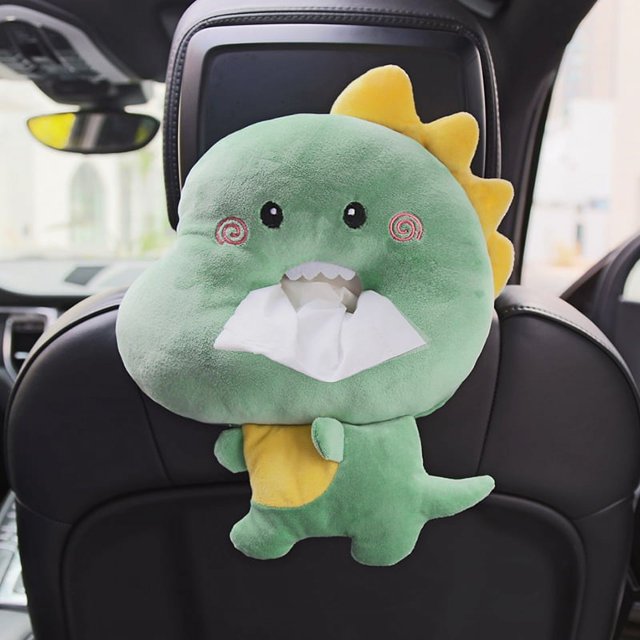 Funda para caja de pañuelos ZHAOCHENG suave adorable dinosaurio bolsa de almacenamiento creativa