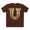 Dark Chocolate, variant on Letter U Graphic Design Tee Unisex 100 Cotton With Antique Gold Letters Artwork T-Shirt