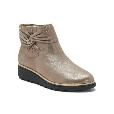

Ferndule Women Suede Twist Ankle Boots Winter Wedge Heel Boots Bootie Casual Shoes Zipper