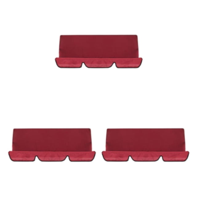 VONKY Coussin de Balançoire Extérieur Grand Application en Polyester Robuste et Durable Housse de Balançoire Imperméable Rouge Vin 3 Pcs
