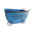 thumbnail image 4 of Maceta compacta para carrito de flores, de metal, pequeña, que ahorra espacio Azul, 4 of 8