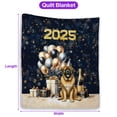 thumbnail image 5 of Happy New Year Mastiff Welcome 2025 Balloon Firework Party Quilt Blanket Mastiffs Dog Lover Gifts Idea Cozy Comforter Throw Blanket - 01014, 5 of 5