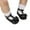 Black, variant on Otqutp Casual Flower Girls Dance Shoes Toddler Kids Girls Soild Bowknot Princress Shoes Soft Sole The Floor Barefoot Non Slip First Walkers Prewalker Shoes