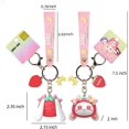 thumbnail image 3 of Llavero para mujer, llavero de conejo estrella y luna, abalorio de conejo demonio, accesorio para bolso, regalo para mejor amiga, 3 of 5