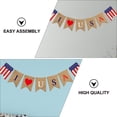 thumbnail image 6 of 2pcs Independence Day Burlap Banners Patriotic Banner American Flag Banner Garland USA Bunting Flag 4th of July Memorial Day Mantel Fireplace, 6 of 6