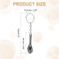 thumbnail image 2 of Mini Spanner Wrench Keychain, Multifunctional Hardware Tool Key Chain Creative Convenient Pocket Tools Keychain Silver, 2 of 7