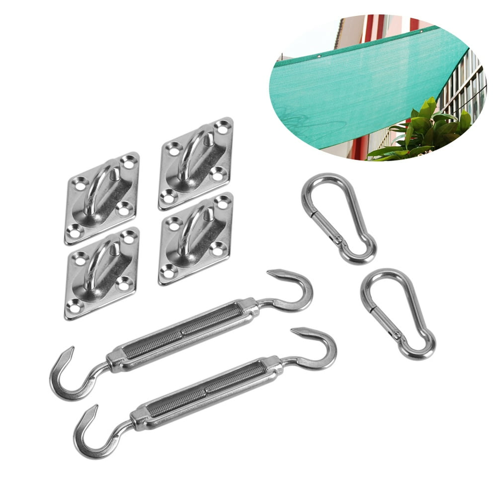 YLSHRF Sun Sail Hardware Kit,8pcs/Set Silver Stainless Steel Sun Shade