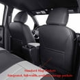 thumbnail image 3 of EKR Sienna Seat Covers for 2021-2026 Toyota Sienna XLE,XSE,Limited,Platinum,7 Seats,2nd Row Captain Chairs W/NO Legrest, Leather Seat Protector Full Set for Cars(Black/Gray), 3 of 7