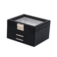 thumbnail image 1 of Joyero de 3 capas Yuyangstore con ventana de cristal negro, 1 of 8