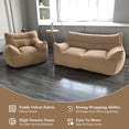 thumbnail image 6 of Giant Bean Bag Chair for Adults with Armrests & Stuffed Memory Foam Large Bean Bag Sofa with Filler Plush Bean Bag Couch Comfy Lazy Sofa Chair for Bedroom Living Room Single Seat Khaki, 6 of 8