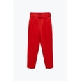 thumbnail image 3 of New women's all-match basic style belted high-waist casual long pants-Rose Red-S, 3 of 6