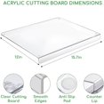 thumbnail image 2 of Acrylic Cutting Board with Counter Lip, Clear Cutting Board for Countertop, Charcuterie Boards, Large Chopping Board for Apartment, Kitchen, Large Cutting Board Non Slip for Countertop Protector, 2 of 7