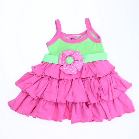 

Pre-owned mud pie Girls Pink Sun Dress size: 0-6 Months