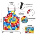 thumbnail image 3 of Colorful Tie Dye Pattern Apron-Garden Aprons for Women with Pockets-Cotton Linen Waterproof Kitchen Cooking Gardening Aprons Adjustable for Kitchen,Cooking,BBQ and Salon 33x27 Inch, 3 of 6