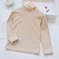 thumbnail image 2 of Girls Double Velvet Thermal Shirt Long Sleeve Neck Turtleneck Tops Kids Warm Base Layer Tees, 2 of 4