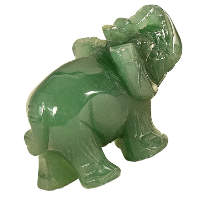 unbranded De Elefante De Piedra Verde Para Hogar Oficina Con Base Estable