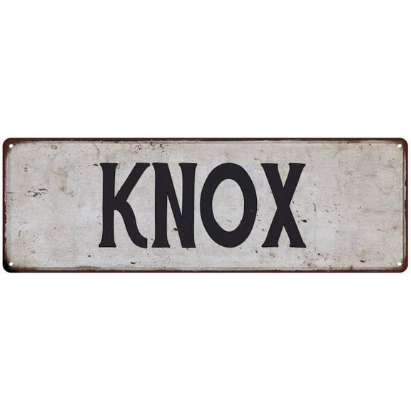 KNOX Vintage Look Gift Rustic Chic Metal Sign 6x18 206180036112