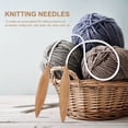 thumbnail image 4 of OULII 3 Pieces Knitting Auxiliary Tube Brown Wood Simple Knitting for Housewives, 4 of 8