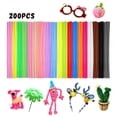 thumbnail image 1 of Limpiapipas VZF, 200 piezas, suministros para manualidades multicolores, 1 of 5