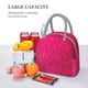 thumbnail image 5 of Fotbe Rose Red Glitter Bolsa de Almuerzo con Estampado, Lonchera Aislada, Contenedor de Comida Reutilizable Tipo Cooler a Prueba de Fugas, 5 of 6