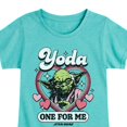 thumbnail image 3 of Star Wars - Valentine Yoda One For Me - Toddler And Youth Girls Fitted Short Sleeve Graphic T-Shirt, 3 of 5