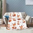thumbnail image 6 of Fox Blanket Super Cozy Soft Fox Animal Throw Blanket Warm Plush Fluffy Foxes Stuff Gifts for Women Girls Fleece Flannel Gift Blankets for Kids Adults 50"X40", 6 of 6